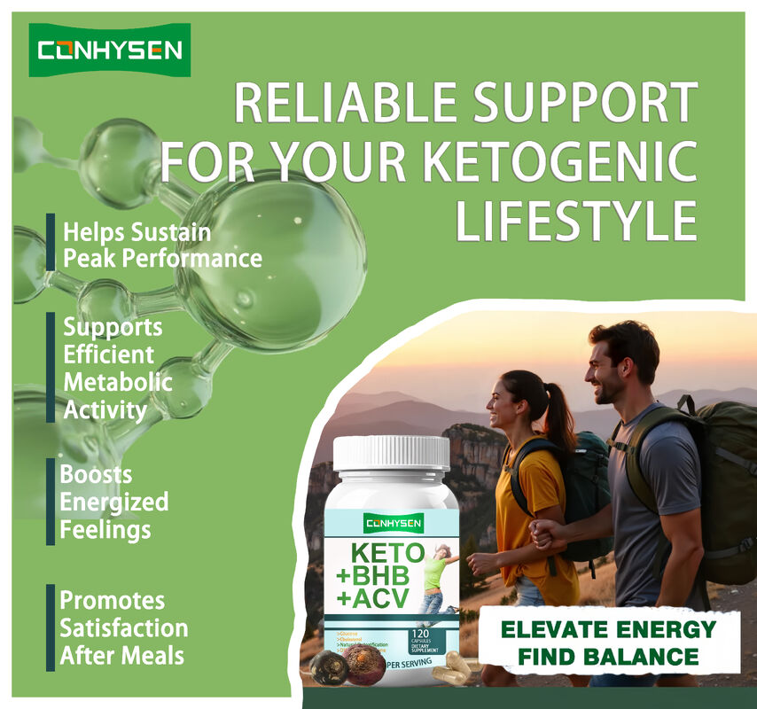 Viên uống bổ sung chất xơ Keto ACV BHB nhãn riêng, Viên uống Keto Bhb, Thực phẩm chức năng giảm cân, Viên uống ăn kiêng