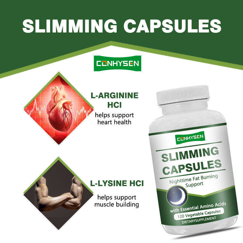 Các viên nang giảm cân nhãn riêng để giúp làm sạch và giải độc cơ thể với L-Arginine HCL Các viên nang giảm cân chất xơ thực vật