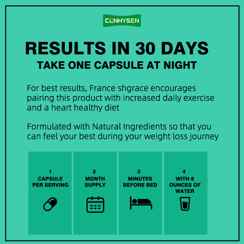 Private Label Night Time Fat Burner for Lose Belly Fat As You Sleep with White Kidney Bean Extract Women Support Capsules