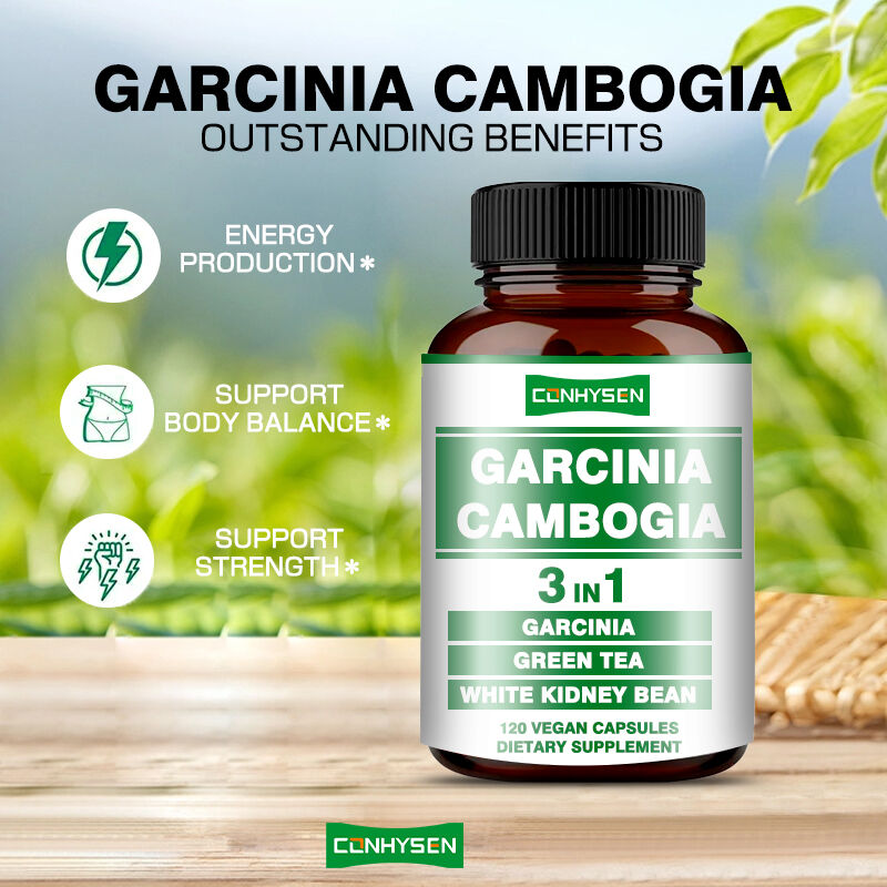 Viên nang Garcinia Cambogia OEM hỗ trợ sản xuất năng lượng, cân bằng cơ thể, chất xơ, viên nang giảm cân