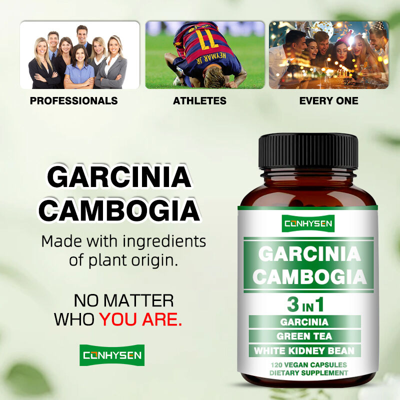 Viên nang Garcinia Cambogia OEM hỗ trợ sản xuất năng lượng, cân bằng cơ thể, chất xơ, viên nang giảm cân