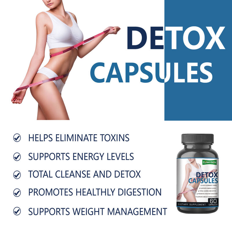 Nhãn hàng riêng Detox Capsules Các sản phẩm giảm cân từ thảo dược tăng cường trao đổi chất và hỗ trợ sức khỏe tiêu hóa cho người lớn