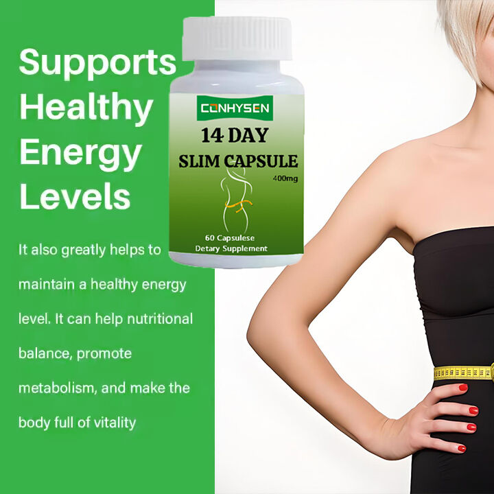 Viên nang giảm cân OEM ODM 14 ngày, thuốc giảm cảm giác thèm ăn và đốt mỡ tác dụng nhanh dành cho người lớn, chất xơ ăn kiêng