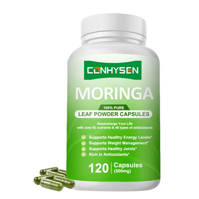Bột lá moringa tinh khiết 100% viên nang bổ sung thảo dược hỗ trợ sức khỏe tuyến tiền liệt