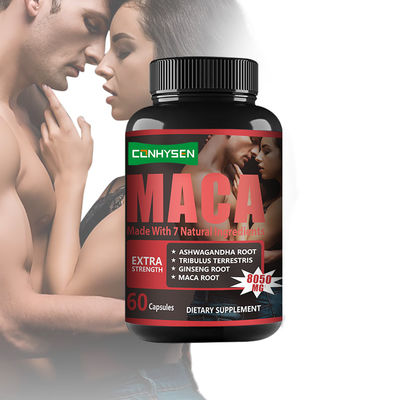 Các chất bổ sung năng lượng Phụ nữ tăng cường viên nang Maca Powder viên nang OEM ODM