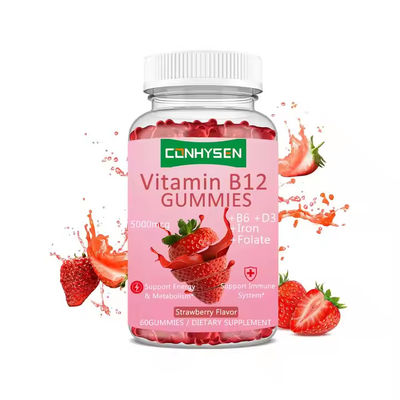 Nhãn hiệu riêng Vitamin B12 kẹo cao su với bổ sung sắt hỗ trợ hệ thống miễn dịch