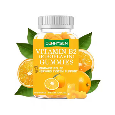 OEM ODM Vitamin B2 Gummies Riboflavin cao giúp giảm căng thẳng Vitamin Gummies