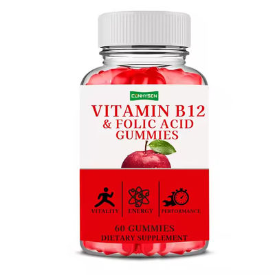 B 12 Vitamin Gummies Folate với bổ sung sắt Dinh dưỡng hỗ trợ hệ thống miễn dịch