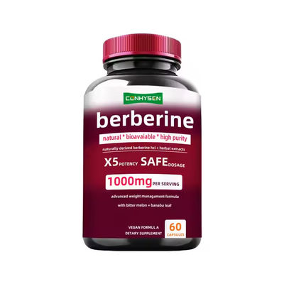 Berberine tinh khiết cao viên nang chiết xuất thực vật sức mạnh hỗ trợ miễn dịch