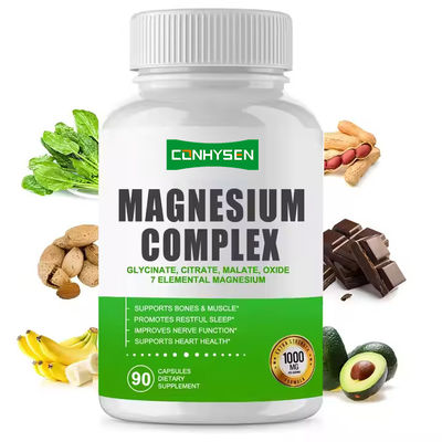 Magnesium Complex Capsules Citrate Oxide Glycinate Malate bổ sung để hỗ trợ xương cơ bắp