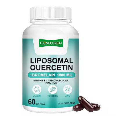 Liposomal Quercetin Softgels Củ nghệ bổ sung thảo dược hỗ trợ mức năng lượng lành mạnh