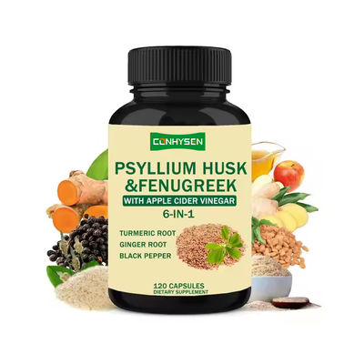 Psyllium Husk và Fenugreek Capsules với 6-In-1 Turmeric Herbal Supplement Capsules