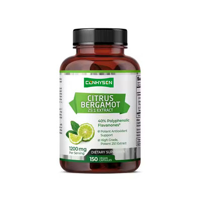 Các viên nang Bergamot Citrus 1200mg mỗi phần bổ sung hỗ trợ sức khỏe tim tổng thể