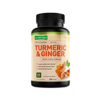 Củ nghệ và gừng bổ sung viên nang hỗ trợ sức khỏe tiêu hóa 95% Curcuminoids chiết xuất