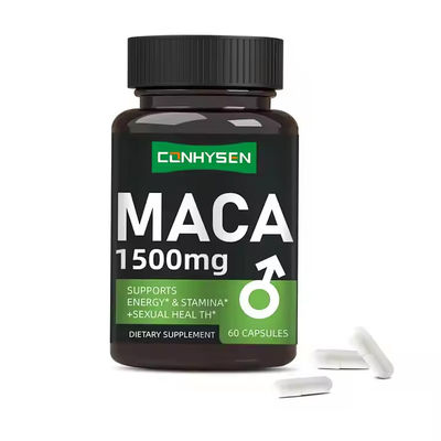 Hương vị tùy chỉnh viên nang tăng cường nam giới Maca gốc bổ sung chế độ ăn uống cung cấp sức chịu đựng