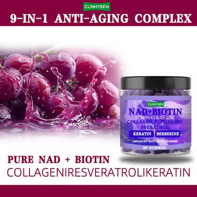 Collagen Berberine NAD Biotin Gummies Giảm tốc độ lão hóa