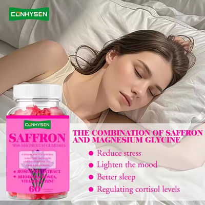 Vitamin Saffron bổ sung kẹo cao su Cho Magnesium Giảm căng thẳng Cải thiện tâm trạng