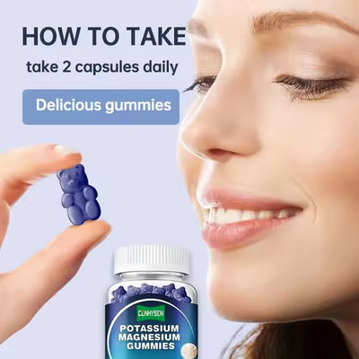 Magnesium và kali Gummies thúc đẩy hình thành xương 2,5-3g/Gummy