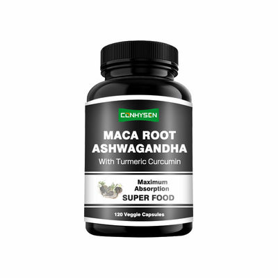 Các viên nang Ashwagandha gốc Maca tăng cân bằng hormone với Curcumin nghệ