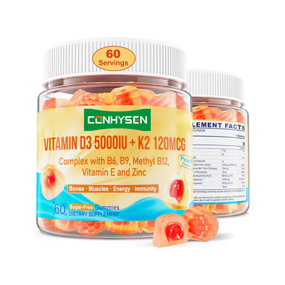 Kẹo dẻo Vitamin D3 K2 không đường OEM ODM cải thiện hấp thụ canxi