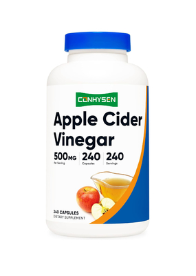 OEM bổ sung chế độ ăn uống Apple Cider Vinegar Capsules 500mg 240 Vegetarian Capsules Động vật tự nhiên
