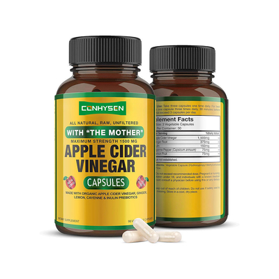 Nhãn riêng Thúc đẩy sức khỏe ruột và ruột Capsule giấm táo Thúc đẩy trao đổi chất và tăng cường miễn dịch Capsule