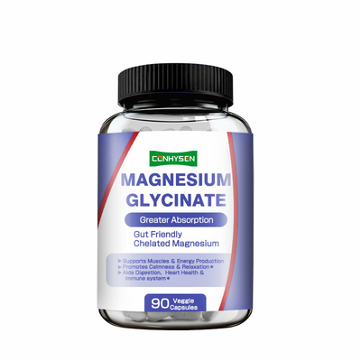 Các viên nang Magnesium Glycinate tùy chỉnh thúc đẩy tiêu hóa Tim khỏe mạnh & Hệ thống miễn dịch
