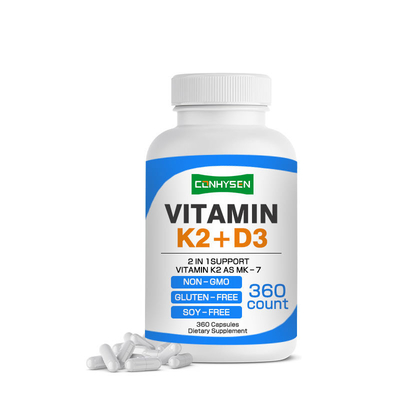 Viên nang Vitamin K2 D3 2 trong 1 tùy chỉnh hỗ trợ tăng cường sức khỏe tim, xương và miễn dịch
