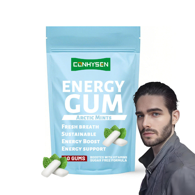 Kẹo cao su năng lượng Factory Adults với Xylitol Hỗ trợ Năng lượng Cao cấp Tùy chỉnh