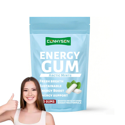 Kẹo cao su năng lượng tùy chỉnh cung cấp, giảm mệt mỏi, tập trung, năng lượng, thương hiệu riêng