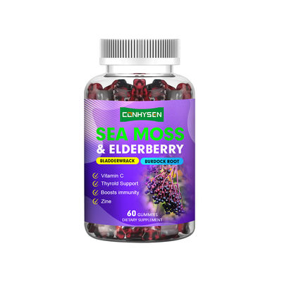 Nhà sản xuất kẹo dẻo Elderberry Sea Moss cung cấp năng lượng tự nhiên theo yêu cầu