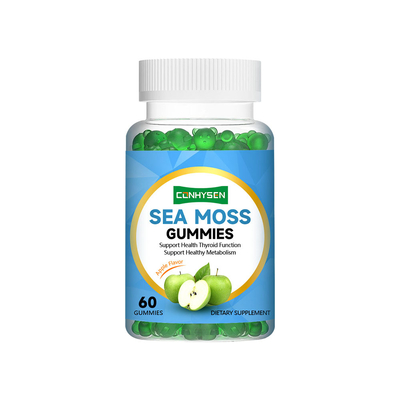 Nhập khẩu Nhập khẩu Custom Sea Moss Gummies Apple Taste Hỗ trợ trao đổi chất lành mạnh