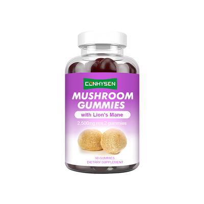 Kẹo dẻo nấm 2500mg Tăng cường Chức năng Trao đổi Chất Tùy chỉnh từ Nhà sản xuất