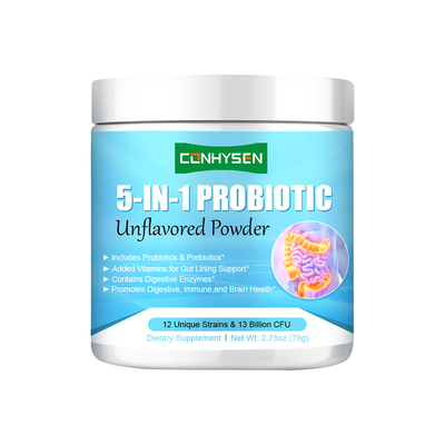 5-in-1 bột probiotic thúc đẩy sức khỏe miễn dịch tiêu hóa nhà sản xuất tùy chỉnh