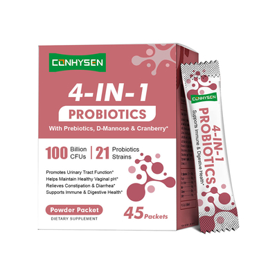 Nhà máy trực tiếp 4-In-1 Probiotics bột tùy chỉnh Thúc đẩy sức khỏe đường tiết niệu