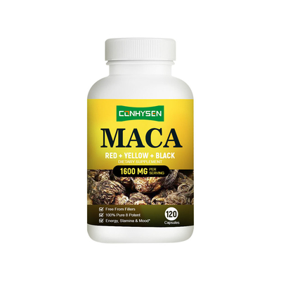 Viên nang Maca tùy chỉnh 1600mg Tăng giá bán buôn Năng lượng và sức bền