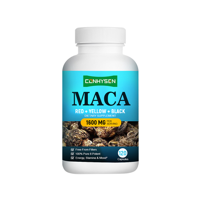 Tăng khả năng miễn dịch điều chỉnh tâm trạng 100% tinh khiết Maca Capsules Supplement